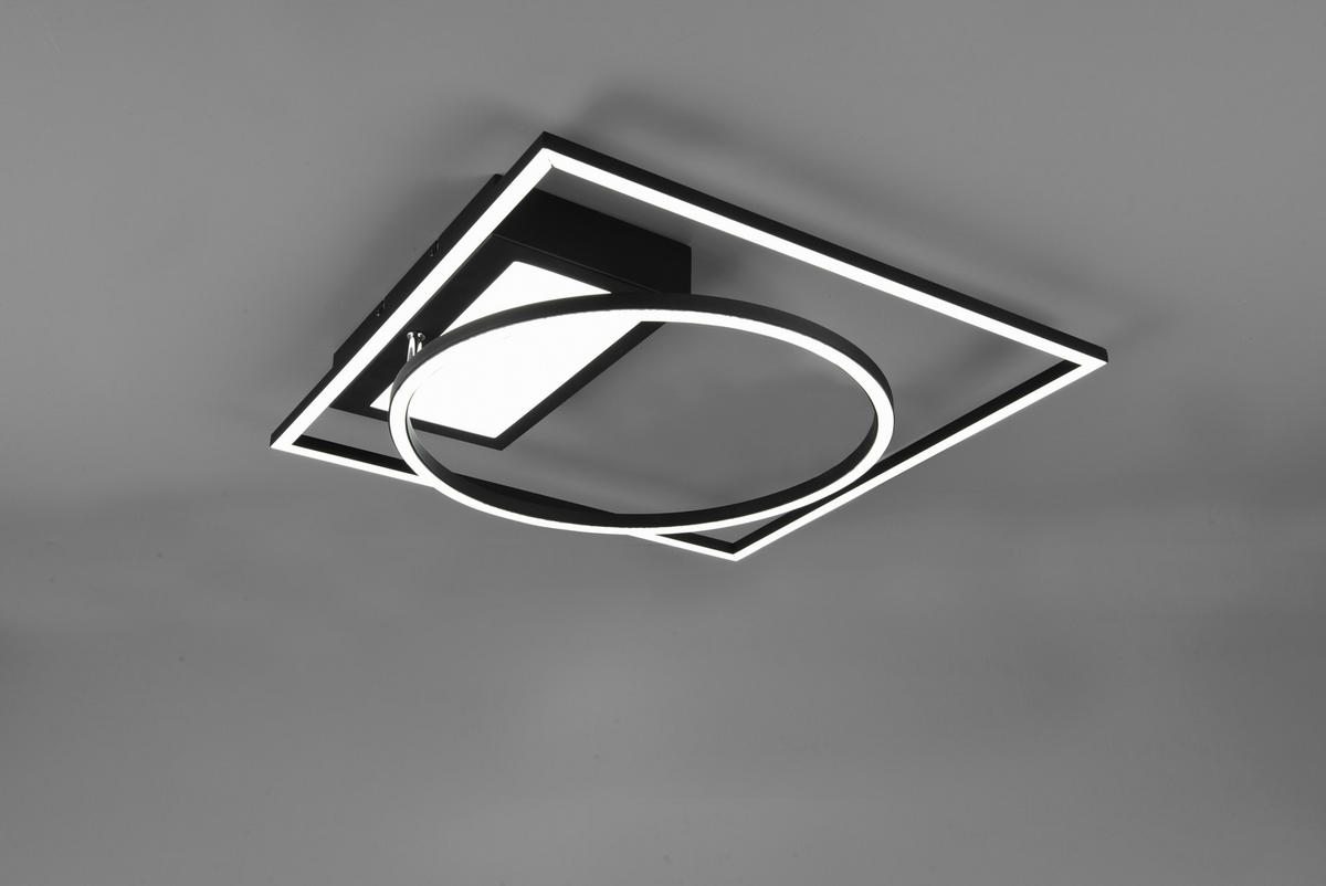 LED-DECKENLEUCHTE Downey 64,5/9,0/86,5 cm   - Schwarz, Design, Metall (64,5/9,0/86,5cm) - Trio Leuchten