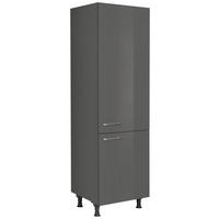 GERÄTEUMBAUSCHRANK 60/216,6/58 cm  in Schieferfarben  - Schieferfarben/Edelstahlfarben, MODERN, Holzwerkstoff/Metall (60/216,6/58cm) - Nobilia