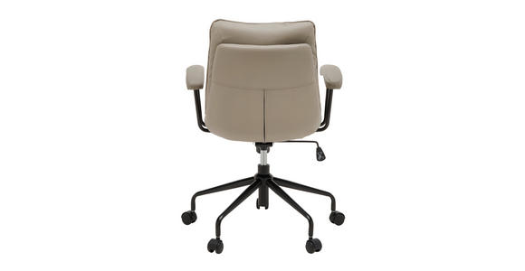 DREHSTUHL in Lederlook Schlammfarben - Schlammfarben/Schwarz, LIFESTYLE, Kunststoff/Textil (63/88.5-96.5/63cm) - Novel