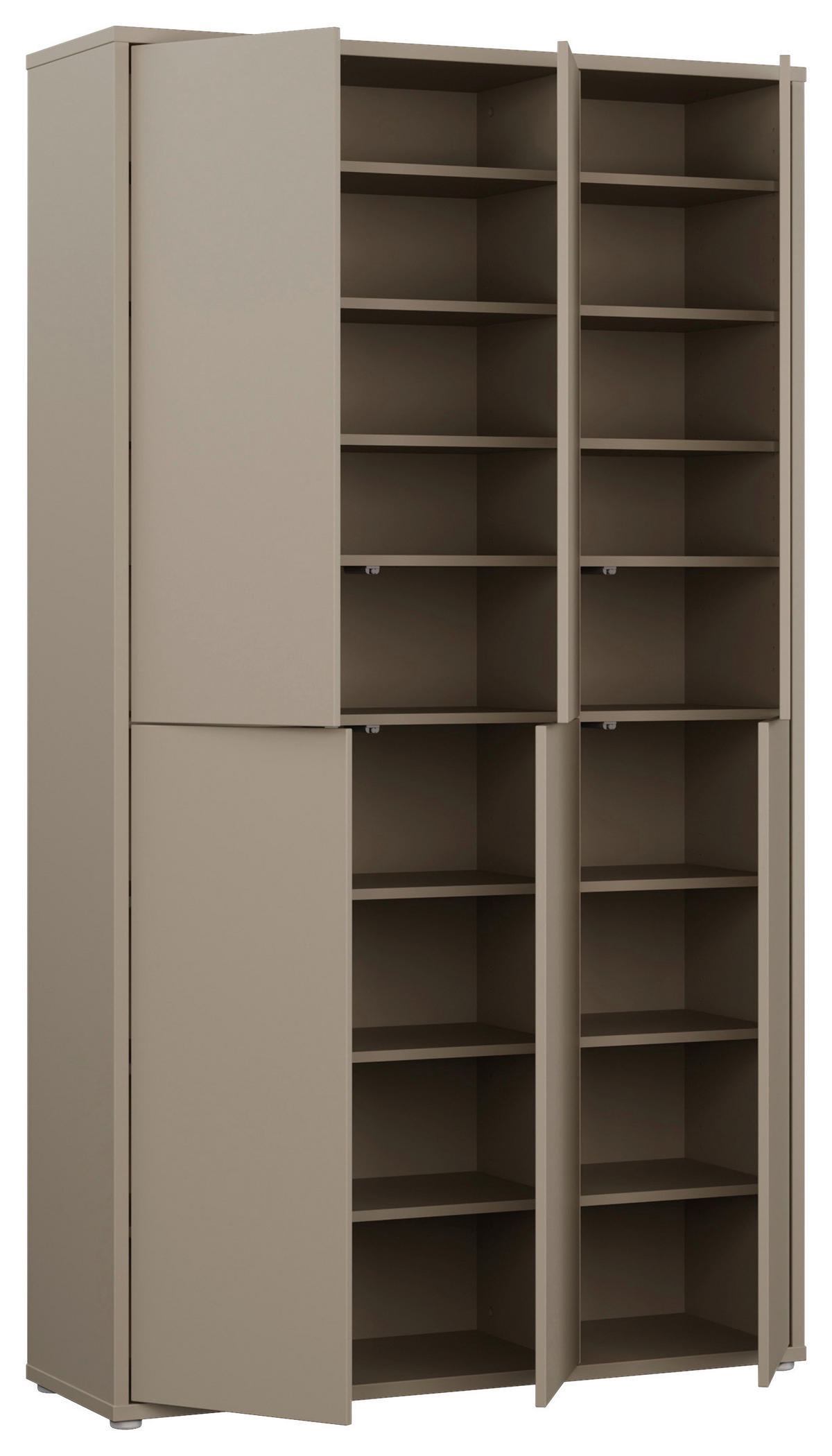 SCHUHSCHRANK  in 109,2/191,9/34,9 cm  - Taupe/Grau, MODERN, Holzwerkstoff/Kunststoff (109,2/191,9/34,9cm) - Modern Living