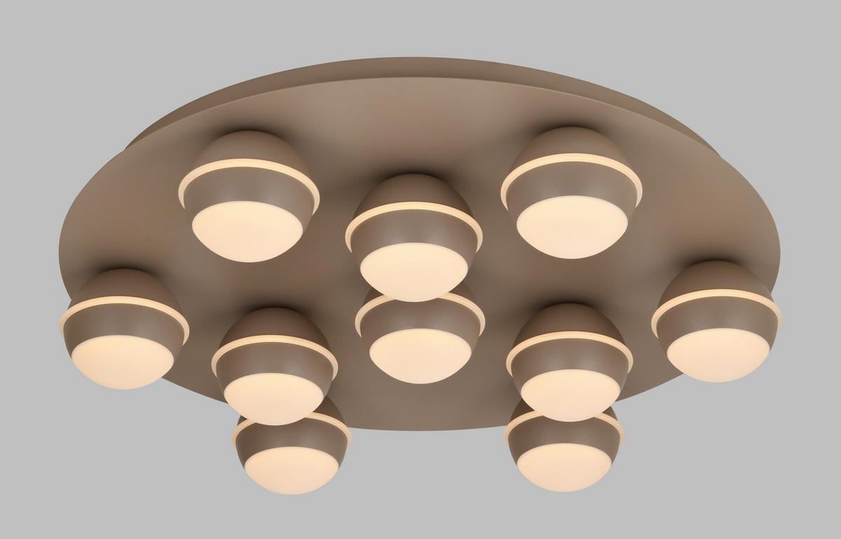 LED-DECKENLEUCHTE Biarritz 60/60/14 cm  - Sandfarben, Design, Kunststoff/Metall (60/60/14cm)