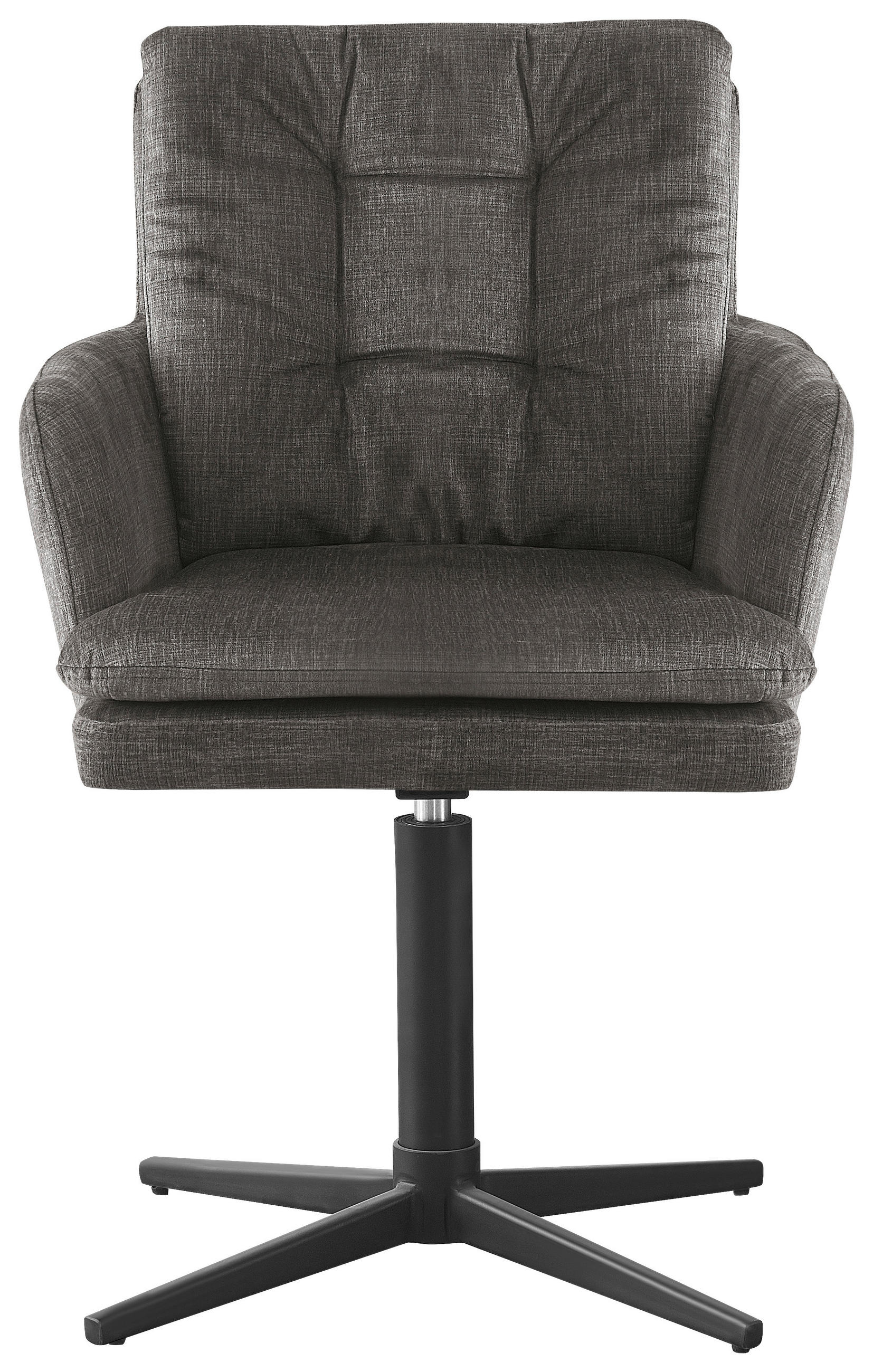 ŽIDLE S PODRUČKAMI, železo, tkaná látka, černá, šedá - šedá/černá, Design, kov/textil (60/88/67cm) - Novel