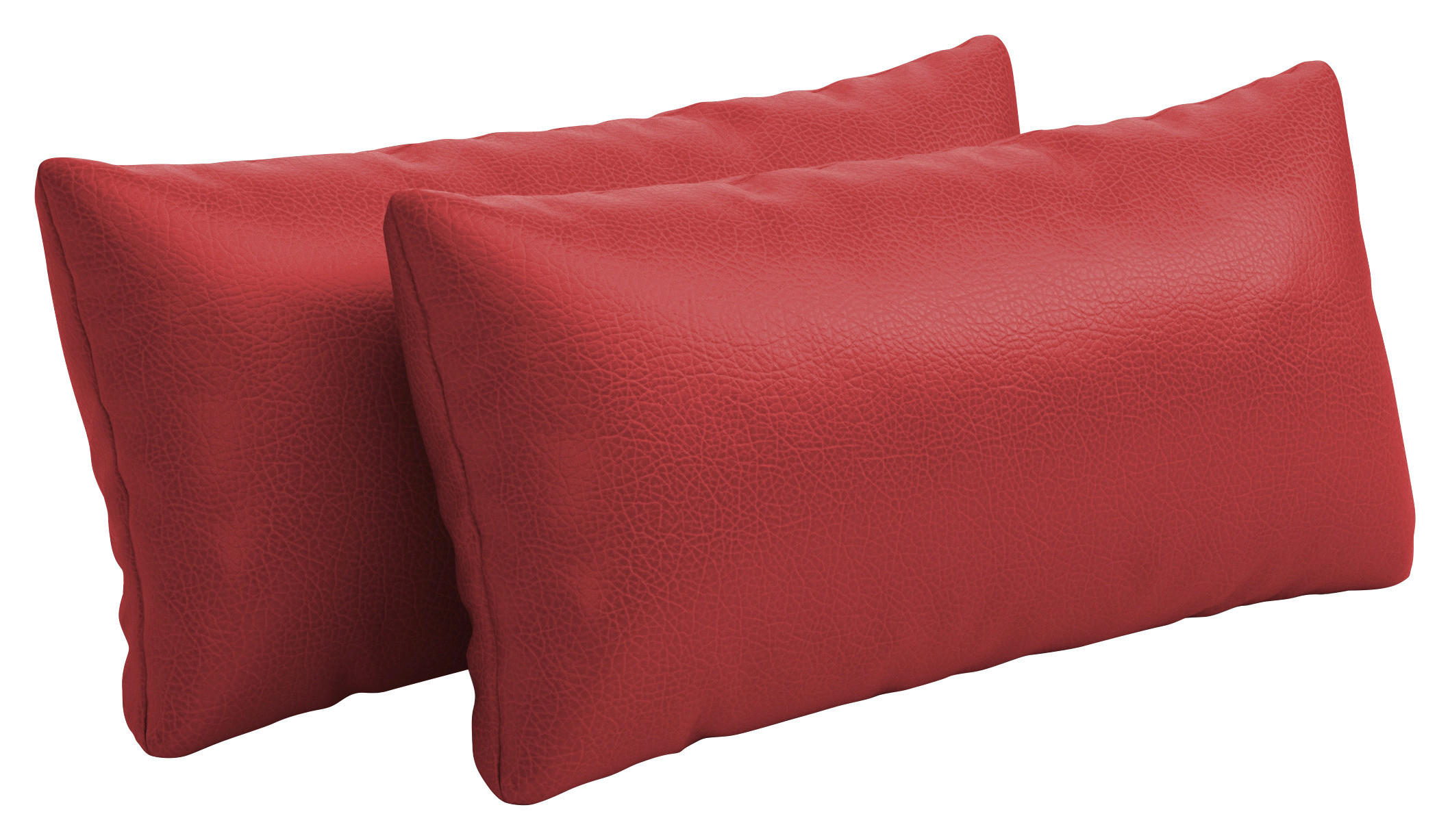 NIERENKISSEN  - Rot, Konventionell, Leder (65/25cm) - Sit & More