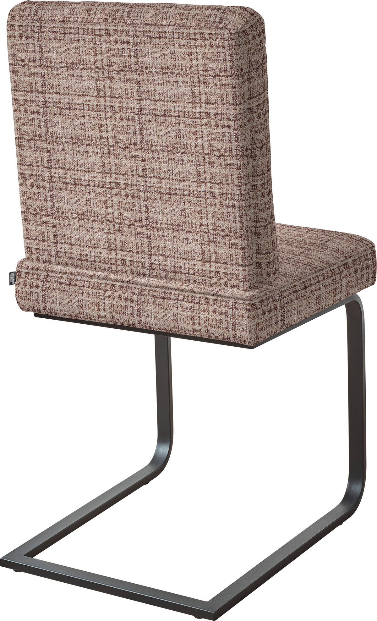 SCHWINGSTUHL  in Stahl Flachgewebe  - Schwarz/Braun, Design, Textil/Metall (60/92/60cm) - Dieter Knoll
