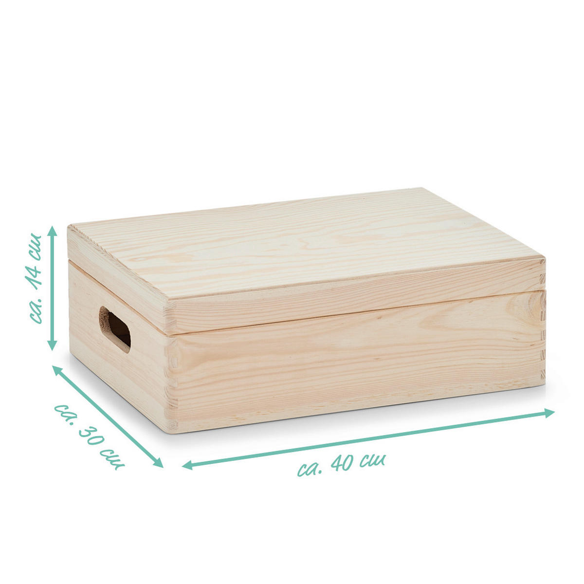 AUFBEWAHRUNGSBOX    40/30/14 cm  - Naturfarben, Basics, Holz (40/30/14cm) - Zeller Present