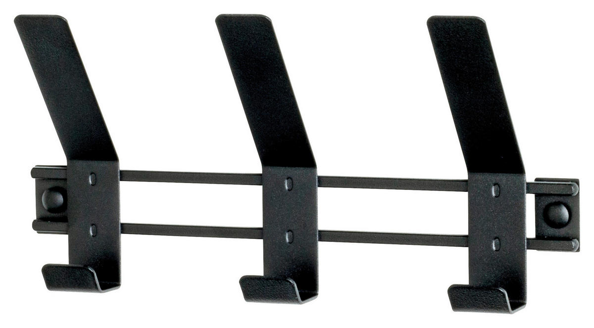 GARDEROBENLEISTE  in Schwarz  - Schwarz, MODERN, Metall (30/13/6cm)