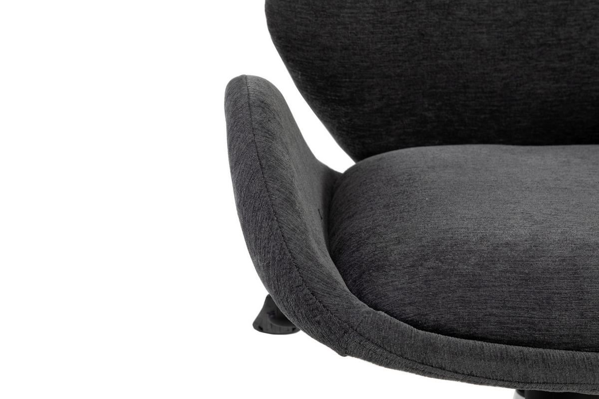 DREHSTUHL  in Webstoff Anthrazit  - Anthrazit/Weiß, MODERN, Kunststoff/Textil (56/105-115/57cm) - Carryhome