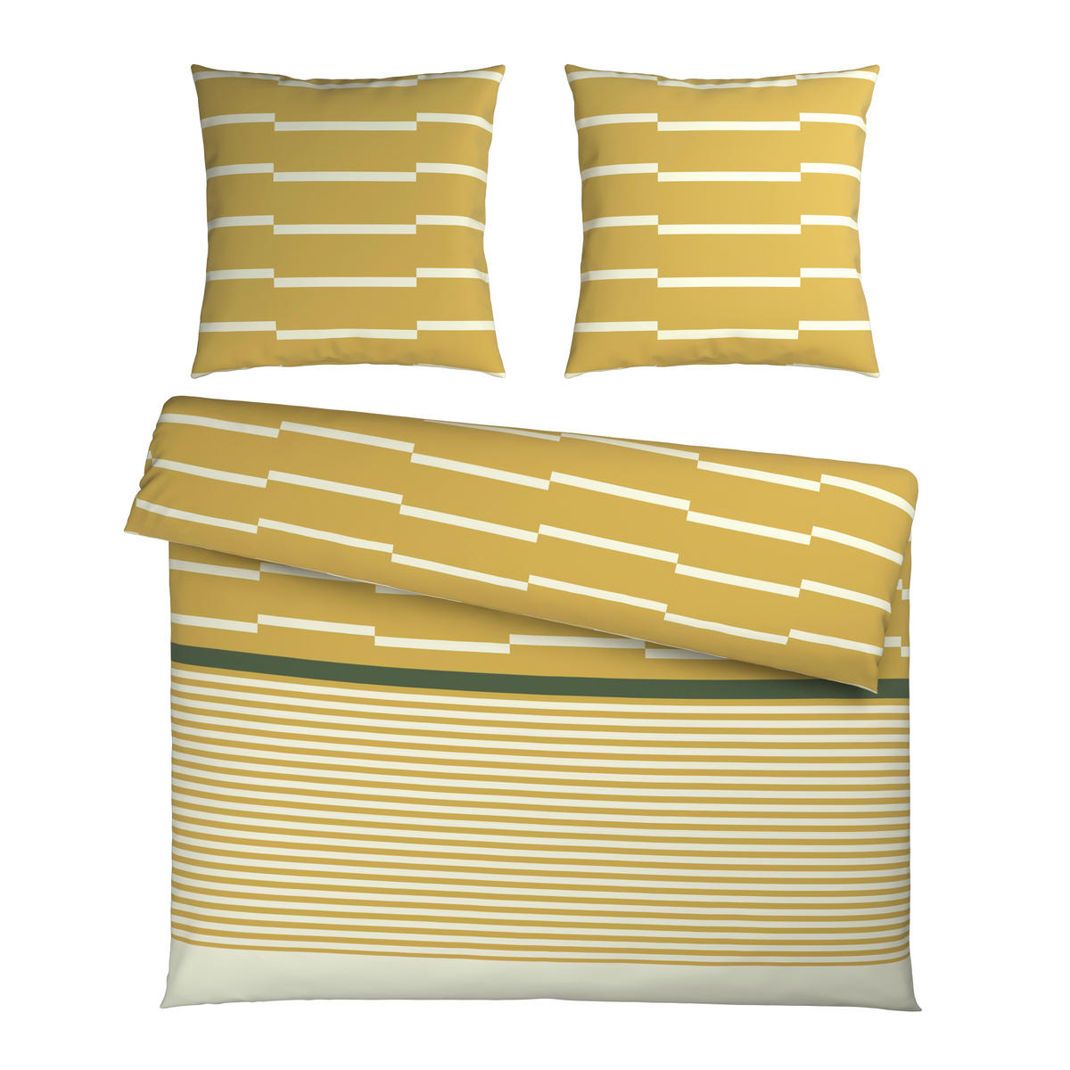 BETTWÄSCHE 200/200 cm  - Grün, Textil (200/200cm) - Bio:Vio