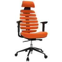 OTOČNÁ STOLIČKA, plochá tkanina, oranžová, čierna - oranžová/čierna, Modern, kov/textil (65/131/53cm) - MID.YOU