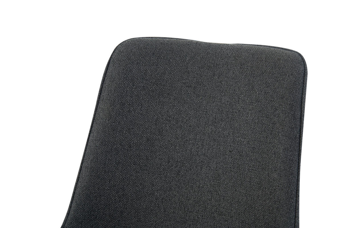 STUHL-SET 2 Stück  in Webstoff Textil  - Anthrazit/Schwarz, MODERN, Textil/Metall (52/85/61cm) - MID.YOU