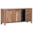 SIDEBOARD 170/80/44 cm  - Schwarz/Akaziefarben, LIFESTYLE, Glas/Holz (170/80/44cm) - Landscape