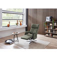 RELAXSESSEL in Leder Grau  - Edelstahlfarben/Grau, Design, Leder/Metall (70/124/85cm) - Cantus