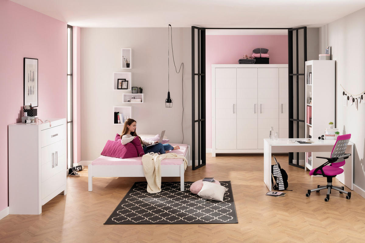 BETT 120/200 cm  in Weiss   - Weiss, Holzwerkstoff (120/200cm) - Paidi