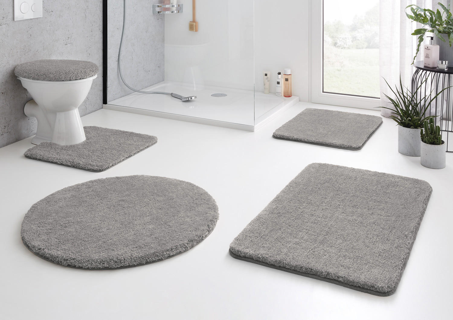 KOPALNIŠKA PREPROGA RELAX siva 60/100 cm - siva, Basics, umetna masa/tekstil (60/100cm) - Kleine Wolke