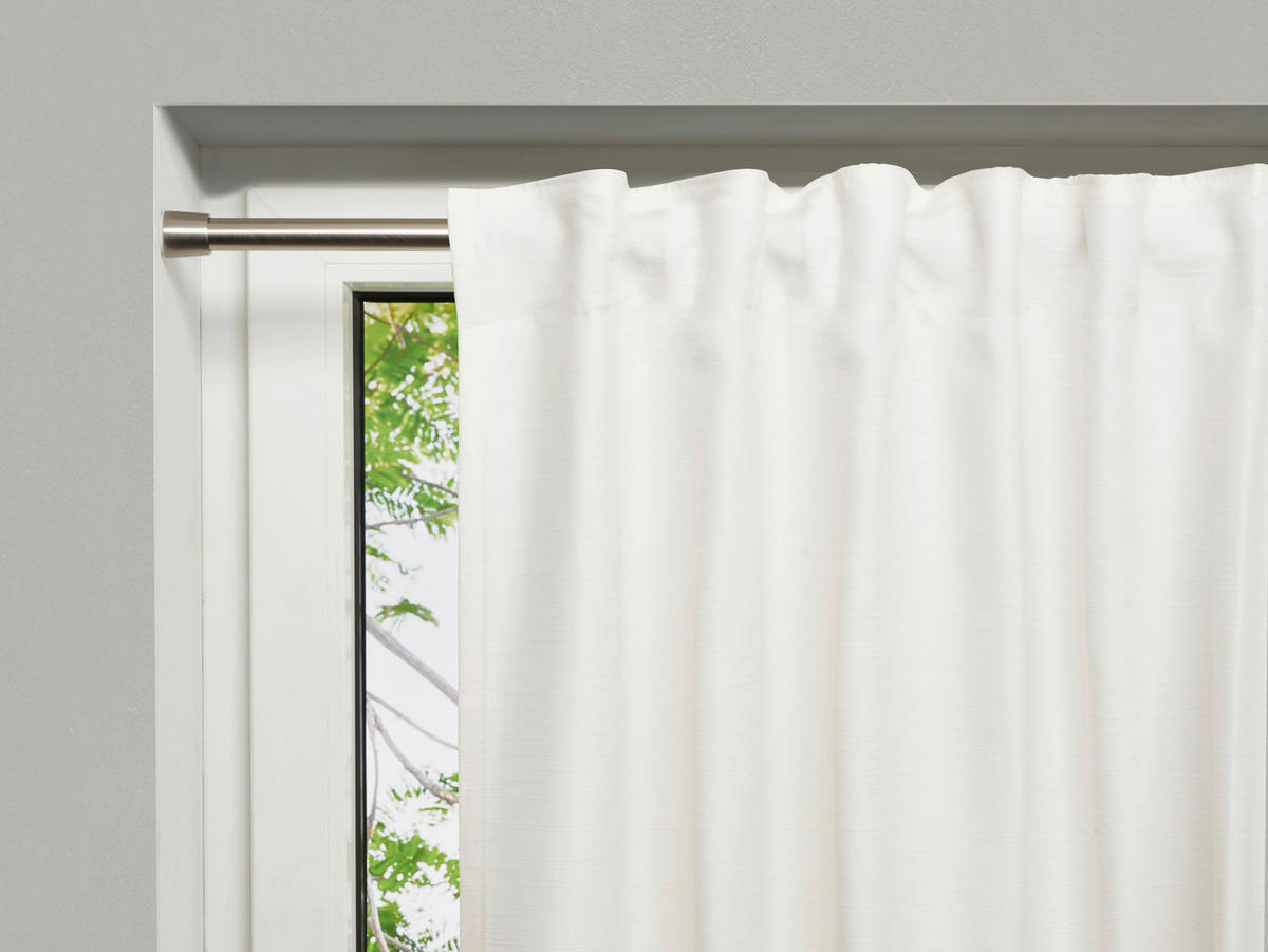 KLEMMSTANGE  - Grau Hochglanz, Design, Metall (120-220cm) - Homeware
