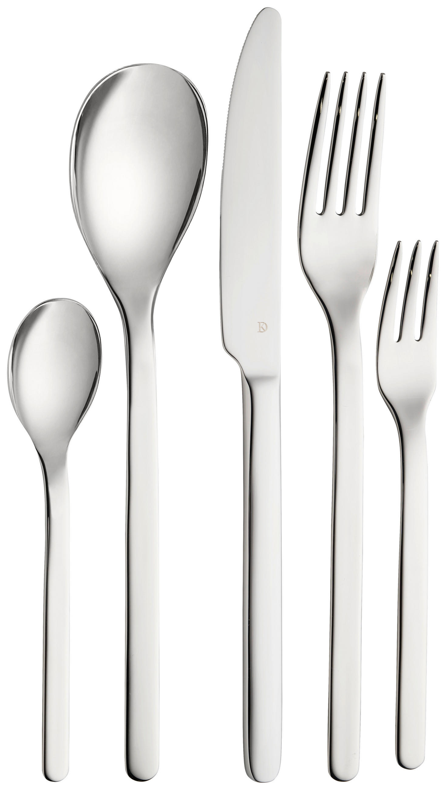 SADA PŘÍBORŮ, nerezová ocel, 30dílné - barvy nerez oceli, Design, kov - Dieter Knoll