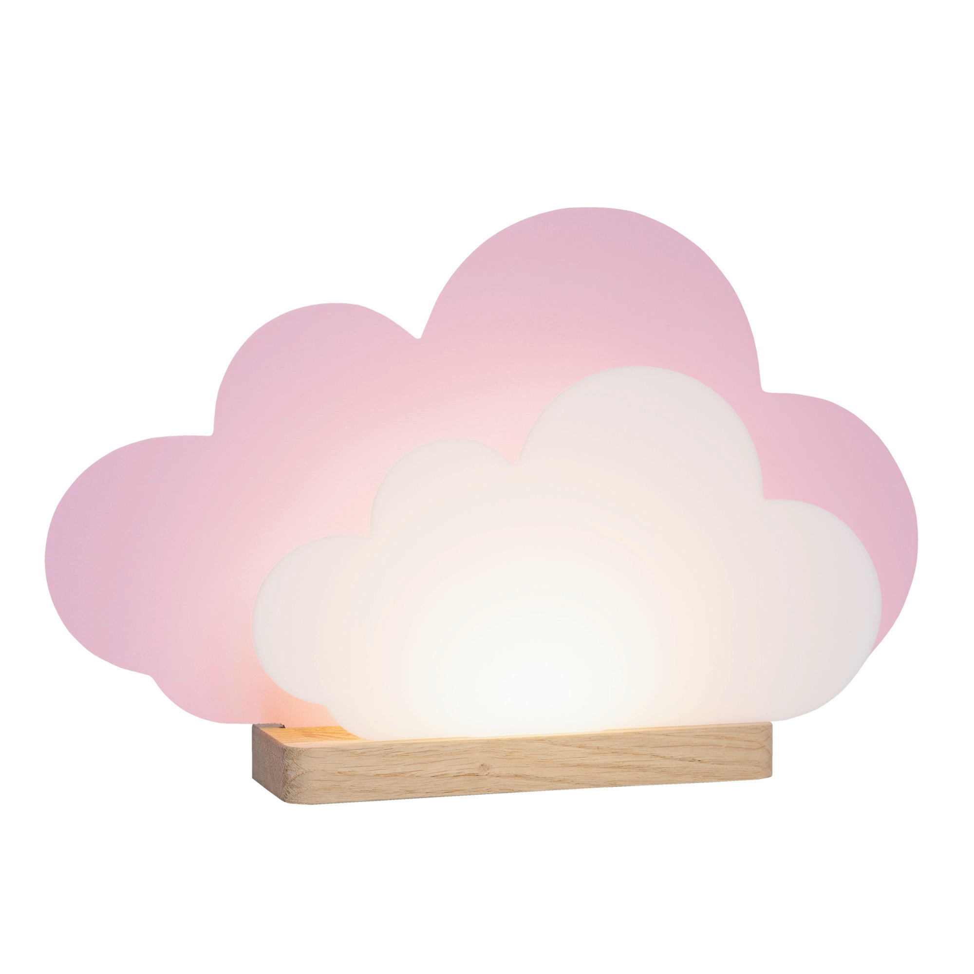 KINDERTISCHLEUCHTE 20/35/7 cm   - Rosa, Basics, Holz/Kunststoff (20/35/7cm)