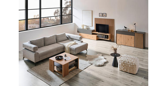 COUCHTISCH in Holzwerkstoff 80/45/80 cm  - Eiche Artisan/Grau, MODERN, Holzwerkstoff (80/45/80cm) - Carryhome