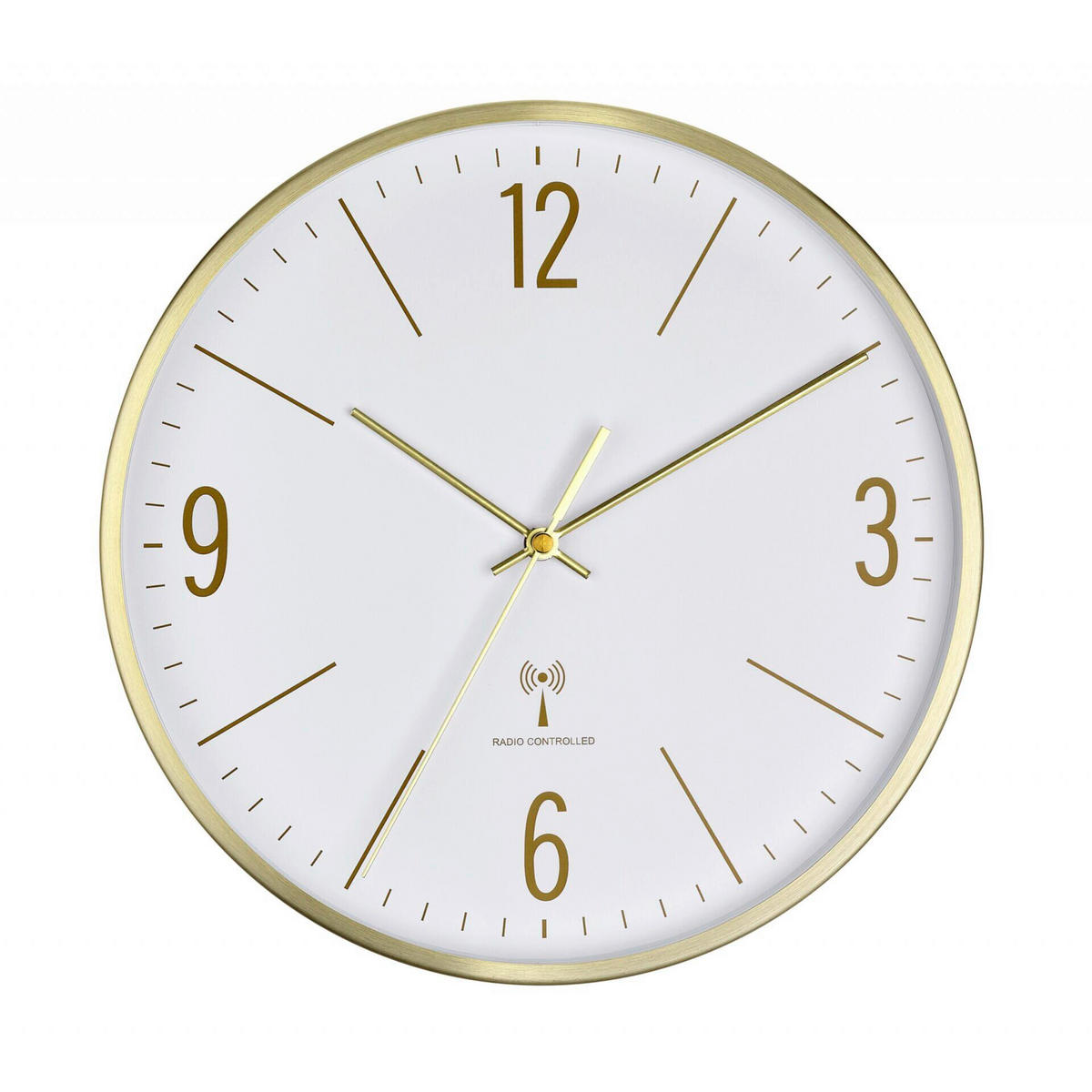 FUNKUHR  Weiß, Goldfarben  - Goldfarben/Weiß, Basics, Kunststoff (30/4,5/30cm)