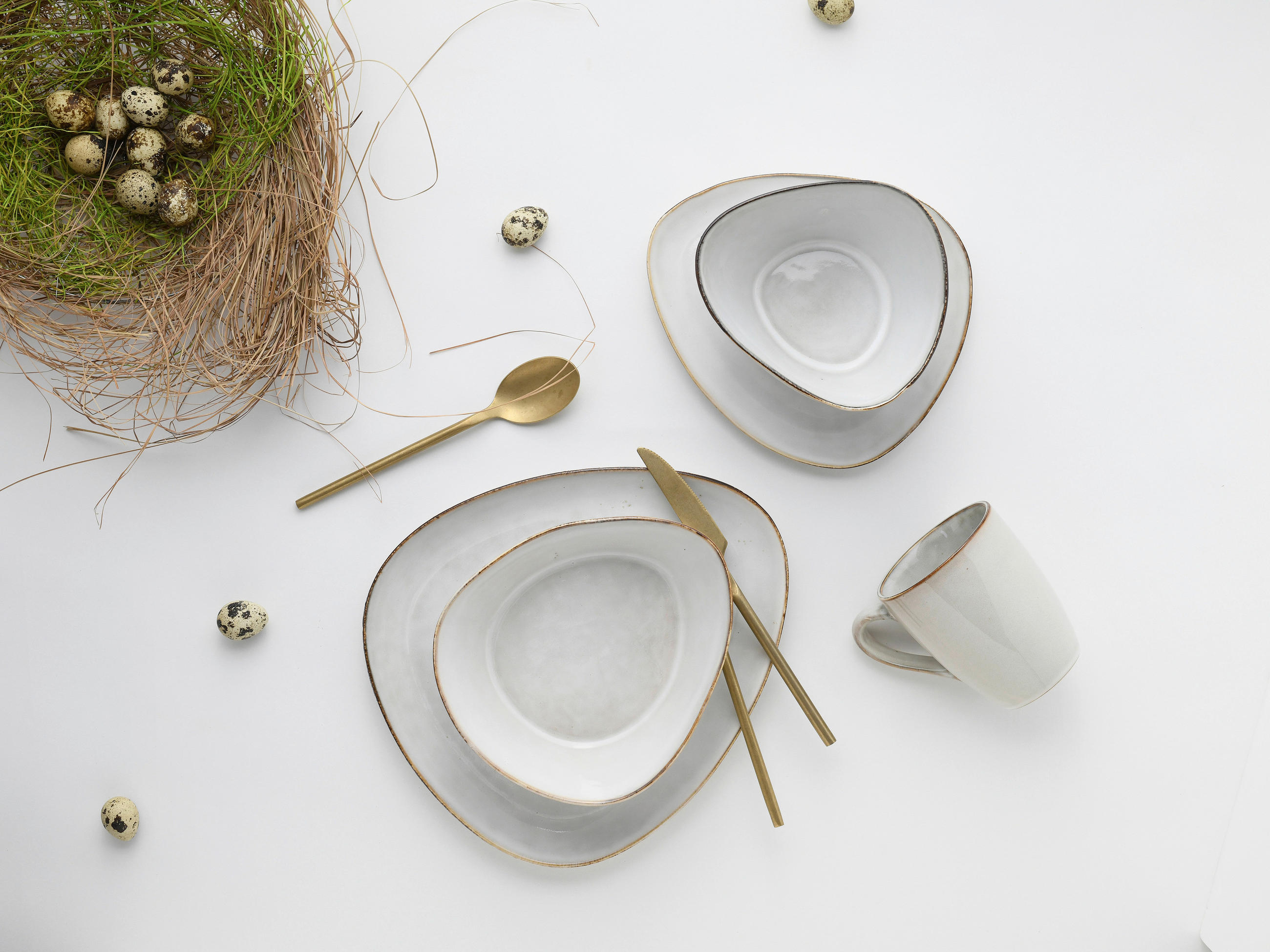 KOMBISERVICE Weiß 10-teilig  - Weiß, Trend, Keramik (34/29,5/36cm) - Creatable