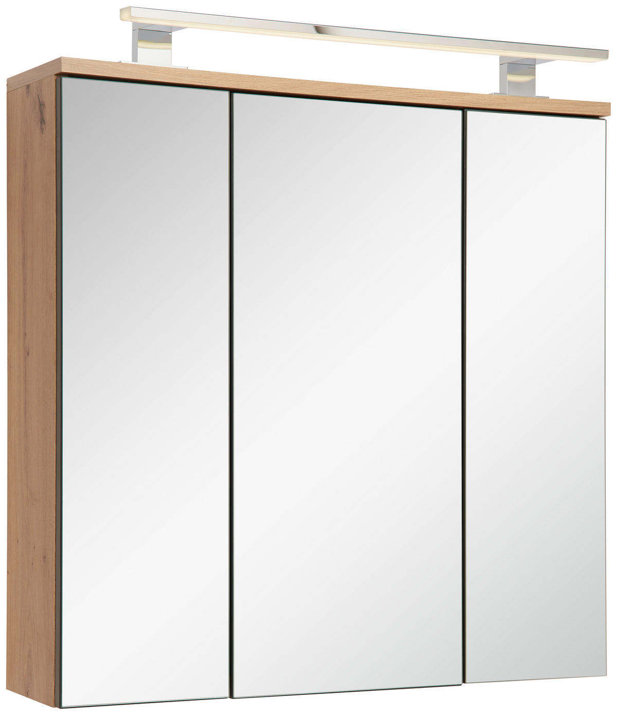 SPIEGELSCHRANK 70/70/19 cm  - Eiche Artisan, MODERN, Glas/Holzwerkstoff (70/70/19cm)