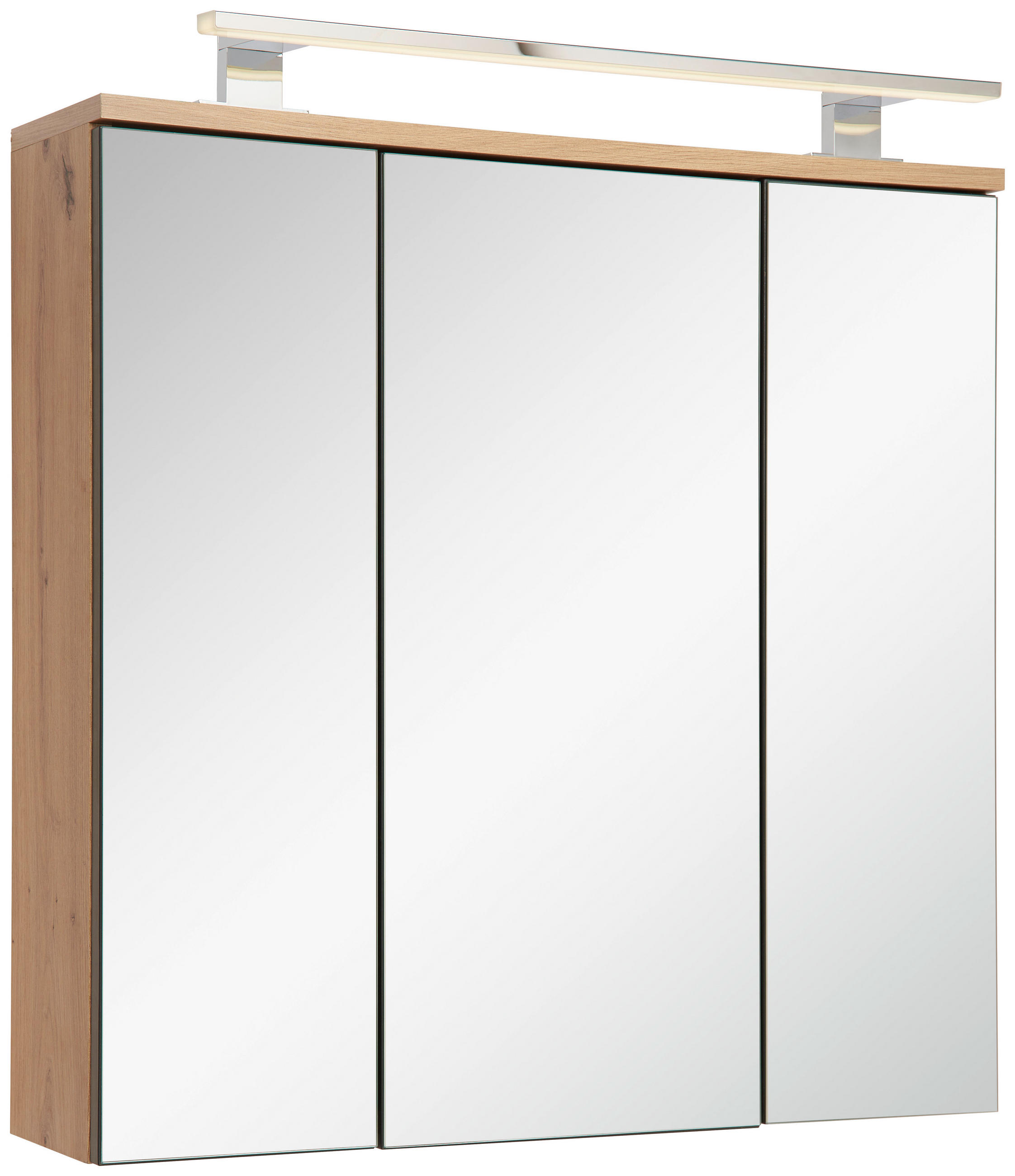 Spiegelschrank Giga Mit Led 3- Türig Bxhxt: 70x70x19 Cm