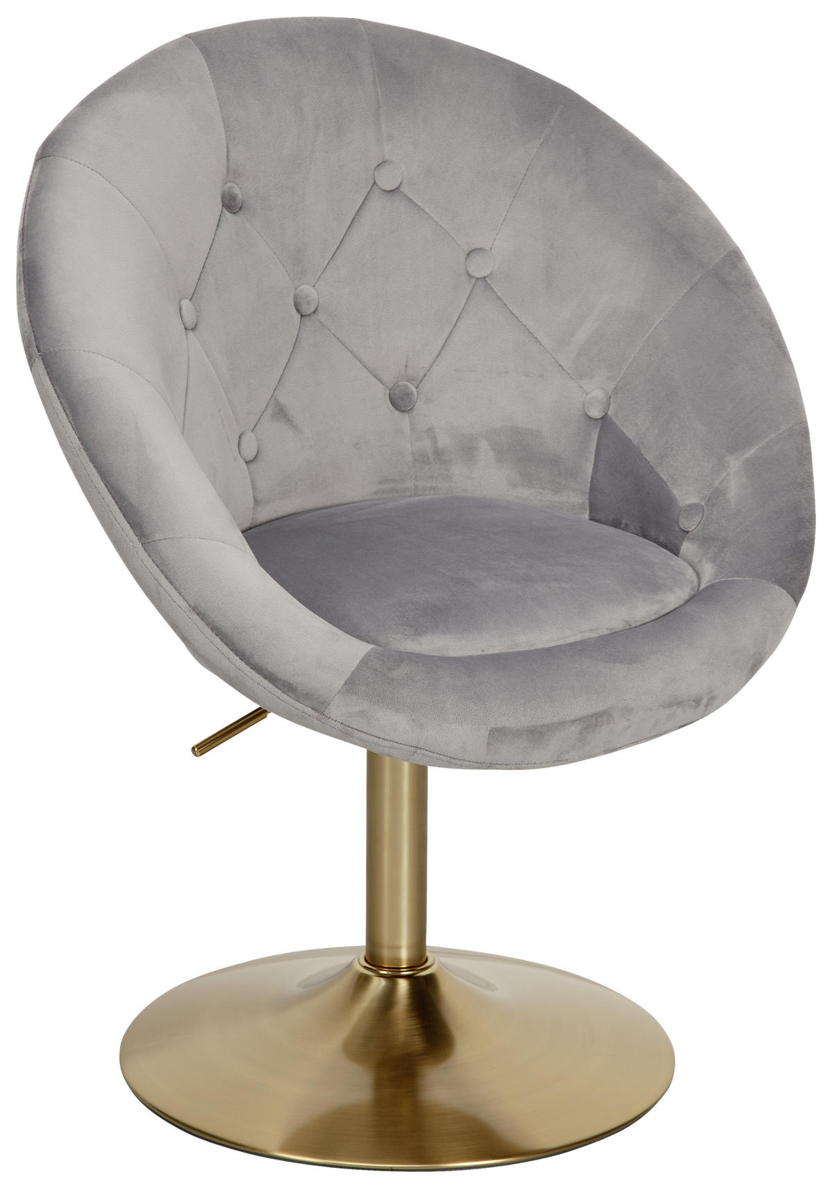 STUHL  in Samt  - Goldfarben/Grau, Konventionell (67/100/62cm) - MID.YOU