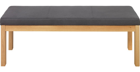 HOCKERBANK in Anthrazit, Eichefarben - Eichefarben/Anthrazit, Natur, Holz/Textil (150/49/45cm) - Voleo