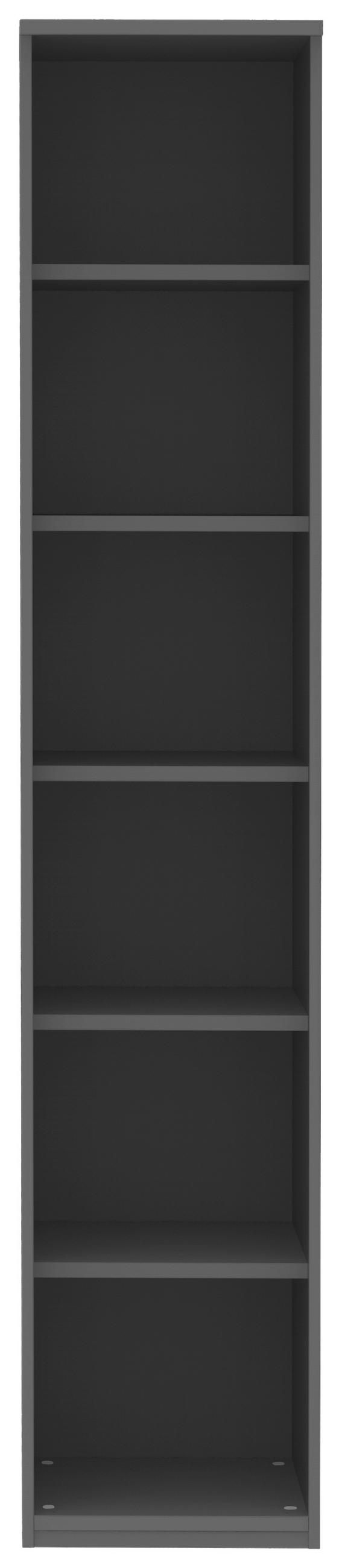 AKTENREGAL Anthrazit  - Anthrazit, KONVENTIONELL, Holzwerkstoff (40/217/43cm) - Moderano