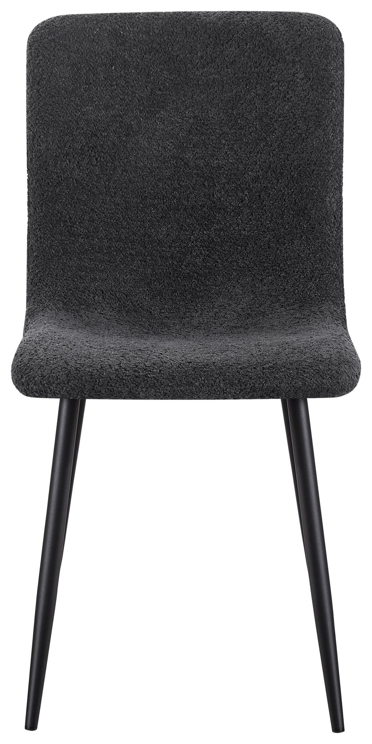 STUHL  in Eisen Bouclé Holz, Metall, Textil  - Schwarz/Grau, MODERN, Holz/Textil (43/86/54,5cm) - MID.YOU