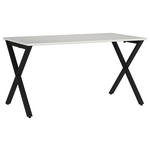 SCHREIBTISCH 140/80/75 cm Schwarz, Hellgrau in verschiedenen Holz-Dekoren erhältlich, justierbare Füße  - Hellgrau/Schwarz, MODERN, Holzwerkstoff/Metall (140/80/75cm) - Novel