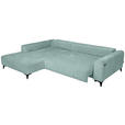 ECKSOFA  in Chenille Hellblau  222/279 cm  - Schwarz/Hellblau, KONVENTIONELL, Kunststoff/Textil (222/279cm) - Hom`in
