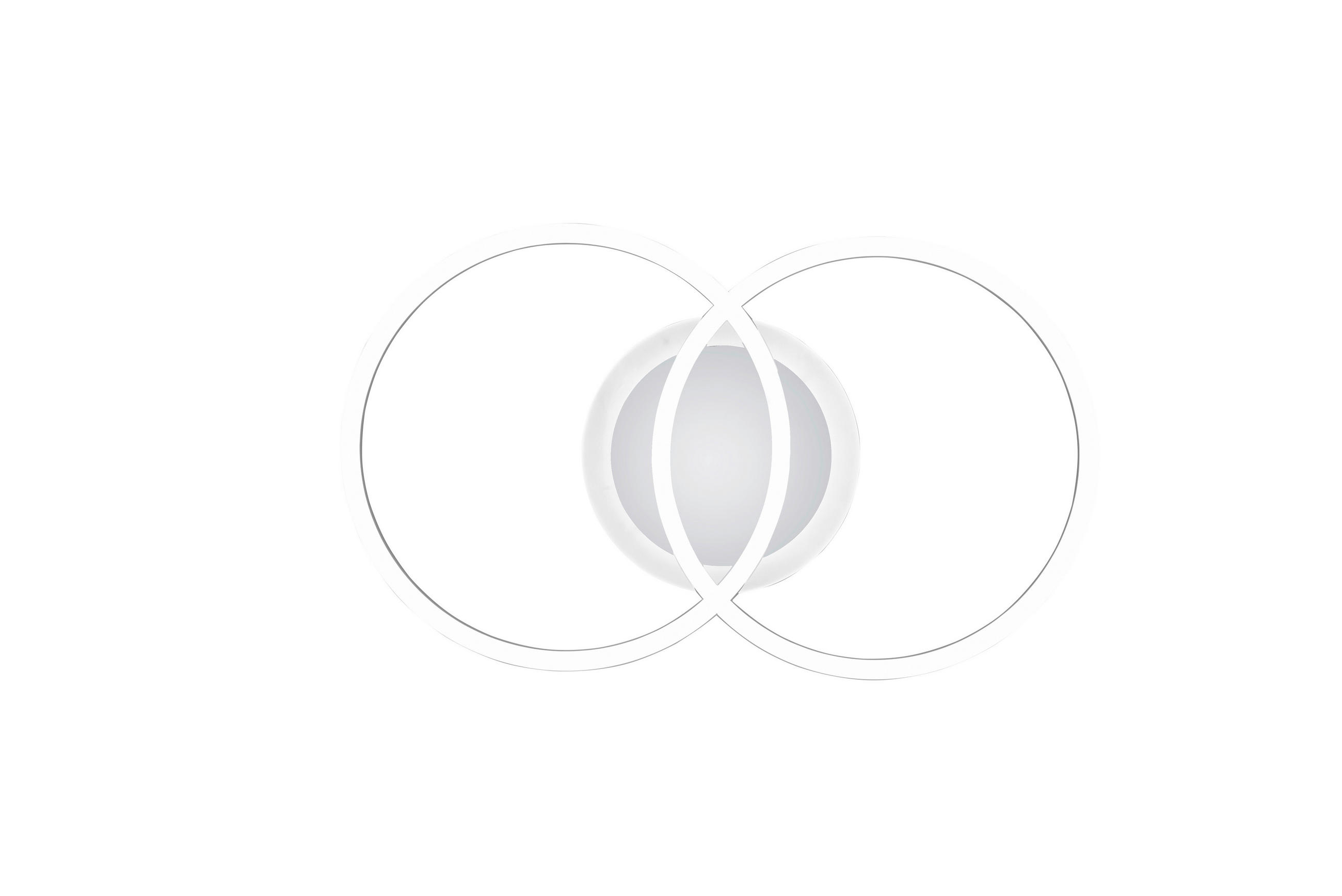 STROPNÉ LED SVIETIDLO, 50,0/7,5/30, cm - biela/chrómová, Design, kov/plast (50,0/7,5/30,cm)