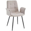 ARMLEHNSTUHL  in Eisen Webstoff  - Taupe/Schwarz, MODERN, Textil/Metall (59/87,5/54,5cm) - Stylife