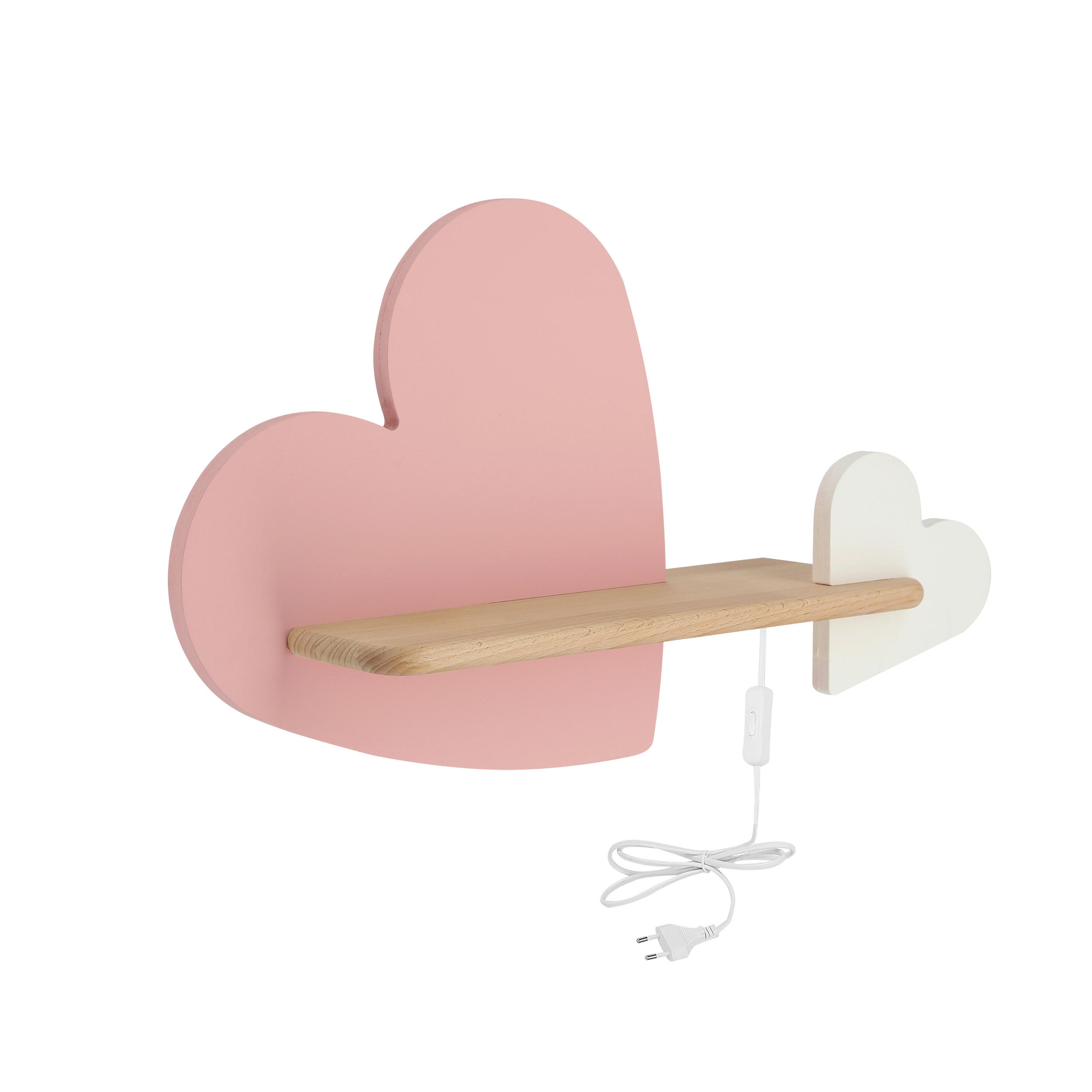 KINDERWANDLEUCHTE 43/12/26 cm   - Pink/Weiß, Basics, Holz/Holzwerkstoff (43/12/26cm)