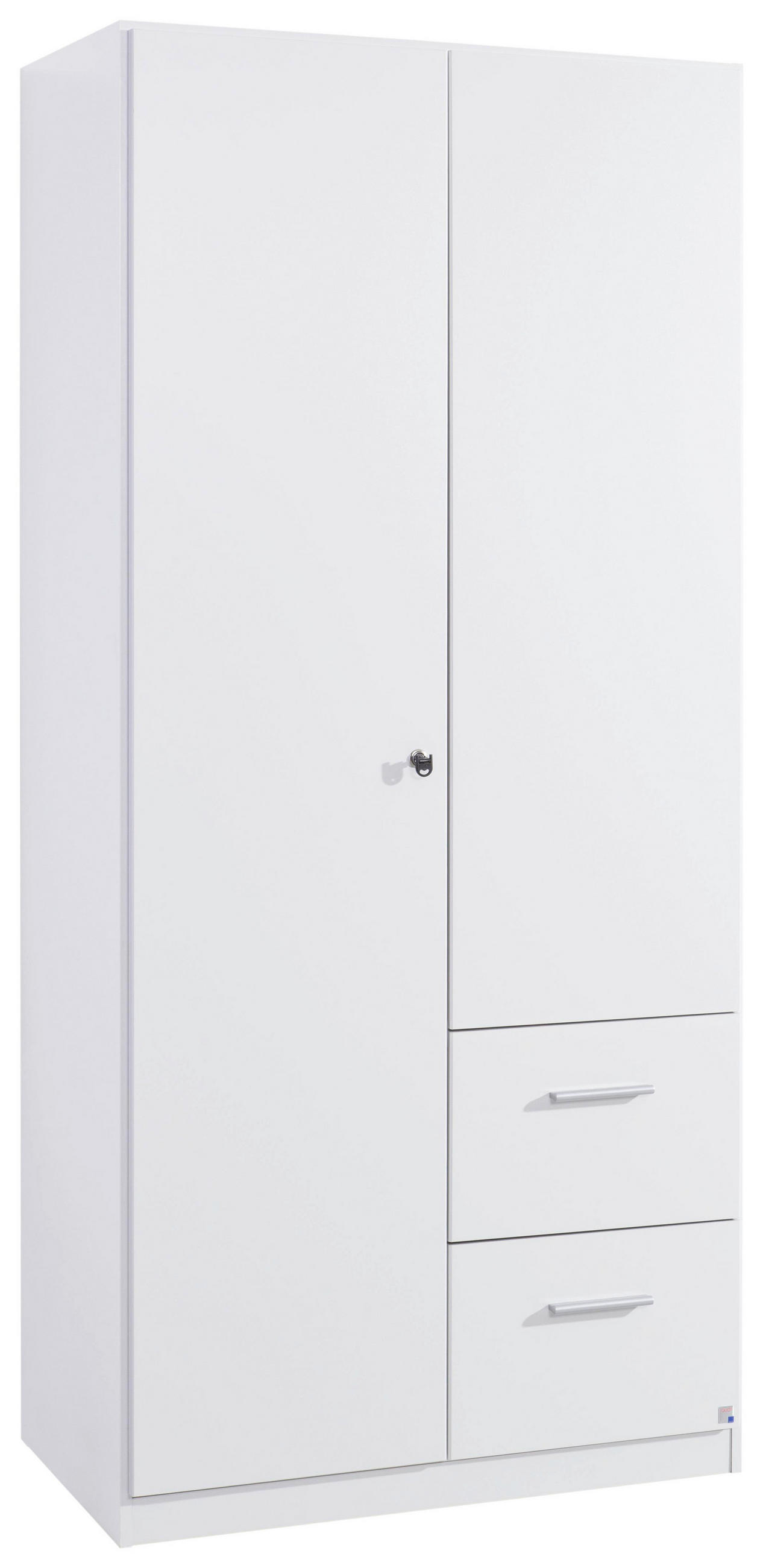 DREHTÜRENSCHRANK 2-türig Weiß  - Weiß, Basics, Holzwerkstoff (91/197/54cm) - Xora