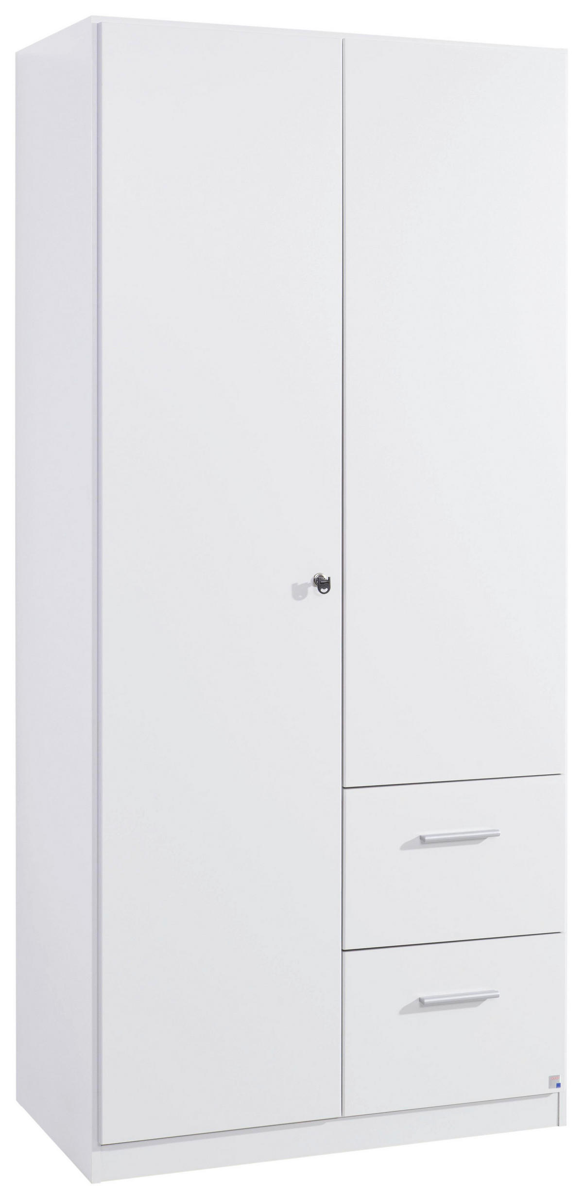 DREHTÜRENSCHRANK 2-türig Weiß  - Weiß, Basics, Holzwerkstoff (91/197/54cm) - Xora