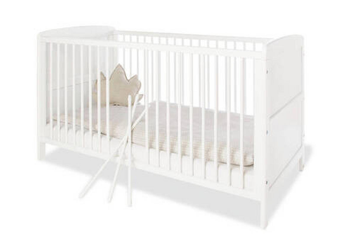 GITTERBETT PINOLINO VIKTORIA 144/76/83 cm  - Weiß, Basics, Holzwerkstoff (144/76/83cm) - Pinolino