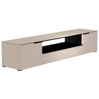 LOWBOARD Schwarz, Sandfarben  210/43/45 cm  - Sandfarben/Schwarz, Design, Glas/Holzwerkstoff (210/43/45cm) - Moderano