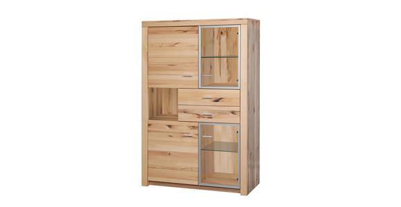 HIGHBOARD  102/166/38 cm 2 Schublade(n)  - Kernbuche, KONVENTIONELL, Glas/Holz (102/166/38cm) - Cantus