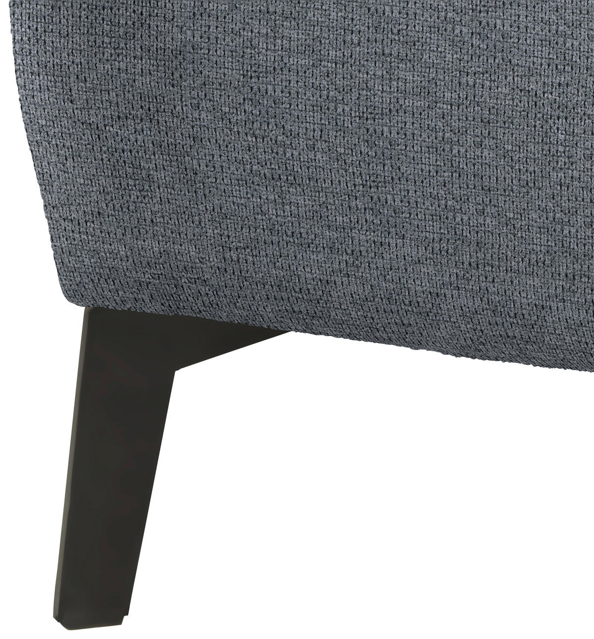 ECKSOFA in Flachgewebe Dunkelgrau  - Dunkelgrau/Schwarz, Design, Textil/Metall (190/285cm) - Johann Jakob