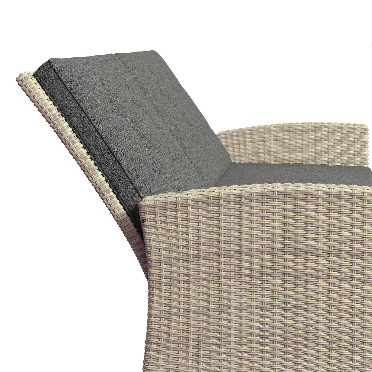 GARTENSET 4-teilig  - Grau, MODERN, Kunststoff/Textil (124/93/67cm) - Ambia Garden