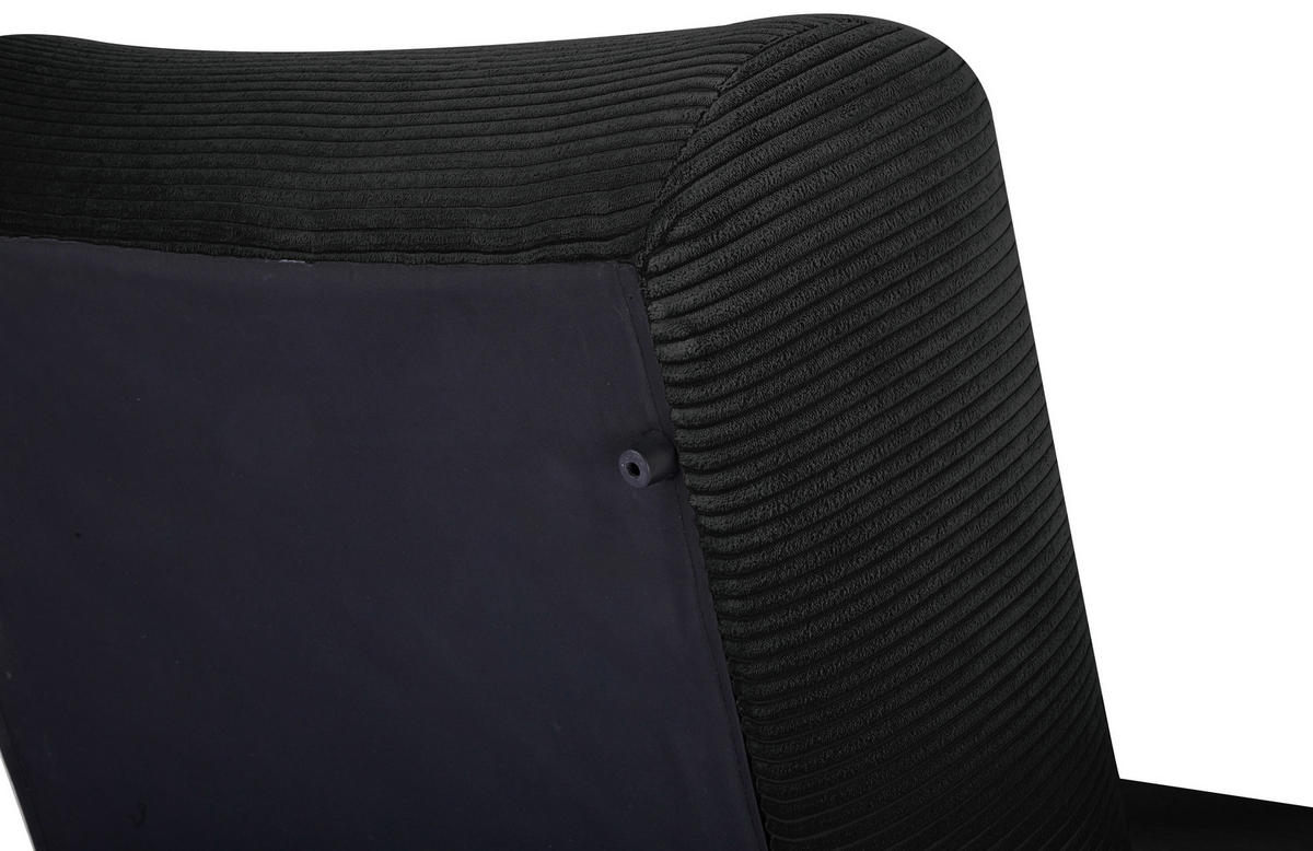 SCHLAFSESSEL in Cord Schwarz  - Schwarz, Design, Textil (81/88/160cm) - Livetastic