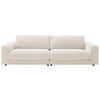 3-SITZER-SOFA in Chenille Creme  - Creme/Schwarz, Design, Kunststoff/Textil (290/86/127cm) - Lomoco