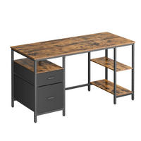 SCHREIBTISCH 140/60/76 cm Braun, Schwarz  - Schwarz/Braun, Basics, Holzwerkstoff/Textil (140/60/76cm) - Boxxx