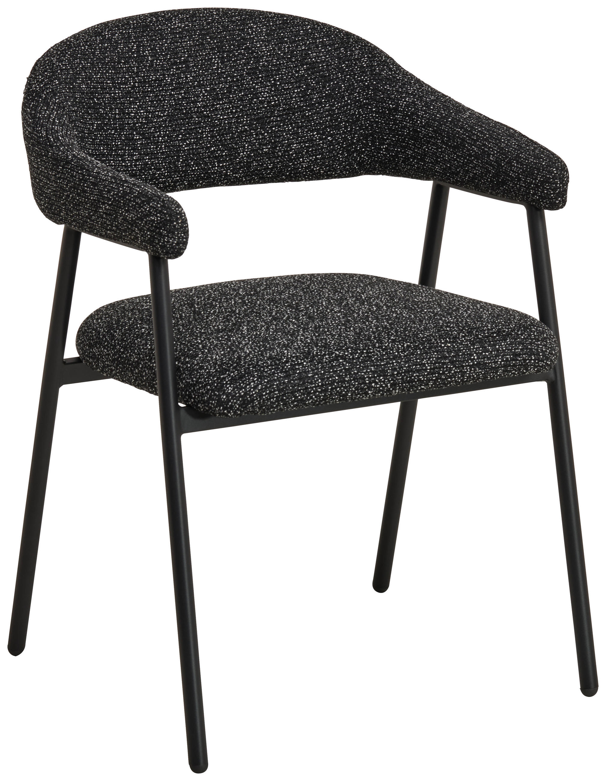 ARMLEHNSTUHL  in Eisen Webstoff  - Dunkelgrau/Schwarz, MODERN, Textil/Metall (61/79/59cm) - MID.YOU