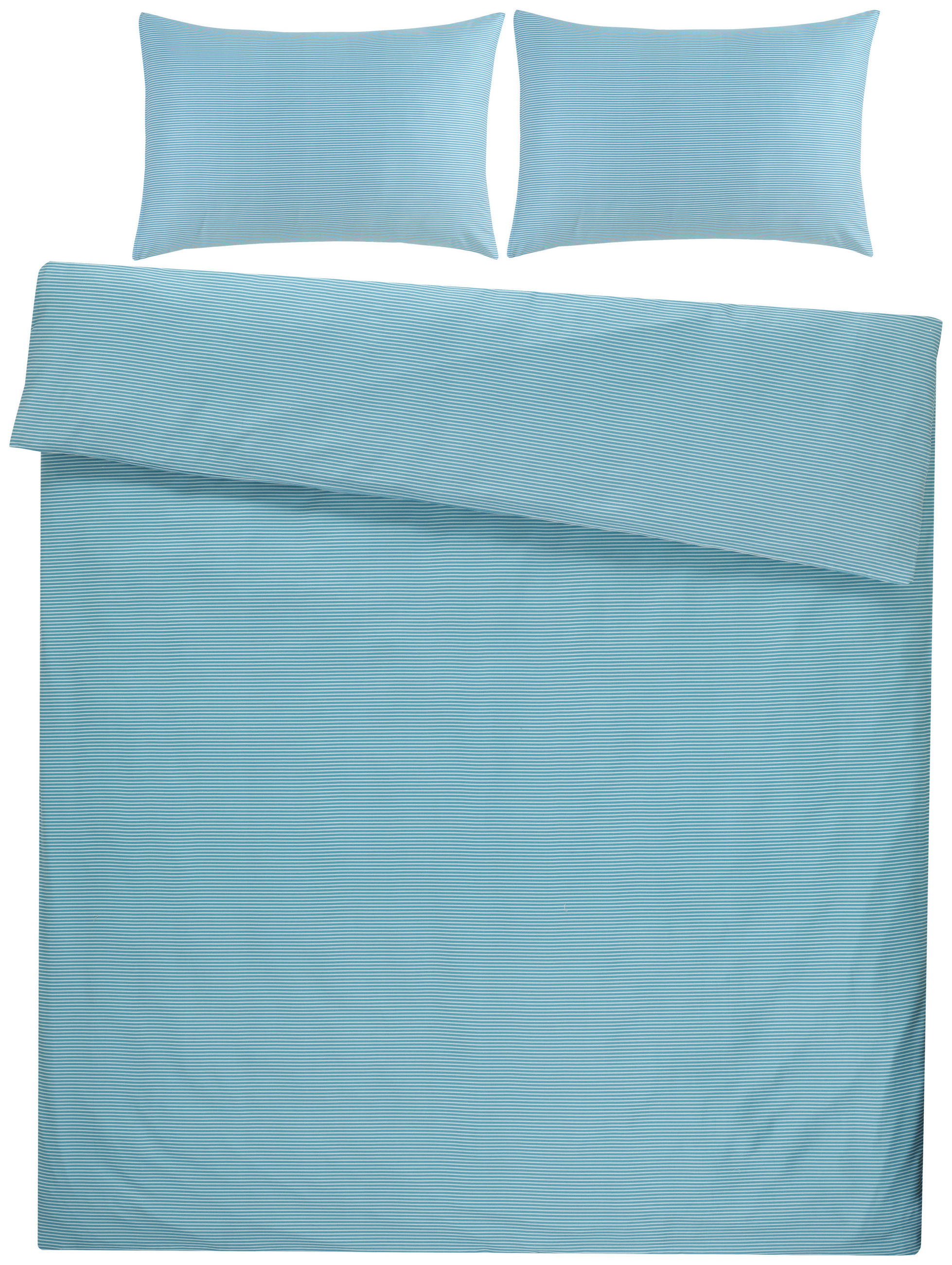 BETTWÄSCHESET 3-teilig Satin 200/210 cm  - Blau, Basics, Textil (200/210cm) - Ambiente
