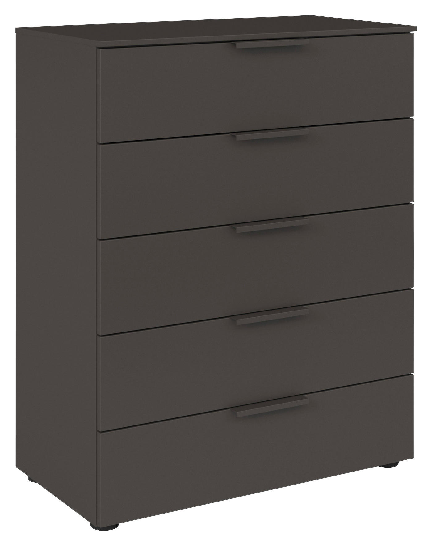 KOMMODE 80/100/42 cm  in Graphitfarben  - Graphitfarben/Schwarz, MODERN, Holzwerkstoff/Kunststoff (80/100/42cm) - Rauch Möbel