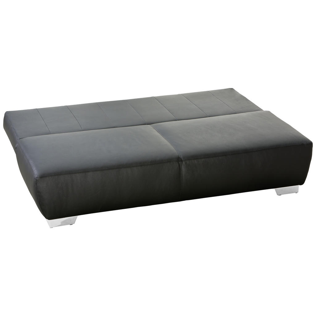 Thumbnail - Livetastic Schlafsofa, Schwarz, Leder, Echtleder, Rindleder, Uni, Füllung: Polyurethan (Pur), 195x85x90 cm, Lederauswahl...