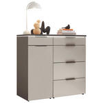 KOMMODE  in 100/91,2/43 cm  - Schieferfarben/Hellgrau, Basics, Glas/Holzwerkstoff (100/91,2/43cm) - Dieter Knoll